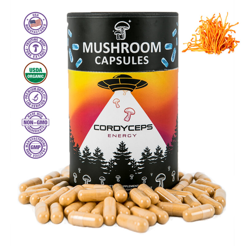 USDA organic certified mushrooms, grown organically without using synthetic additives or chemical fertilizers.
